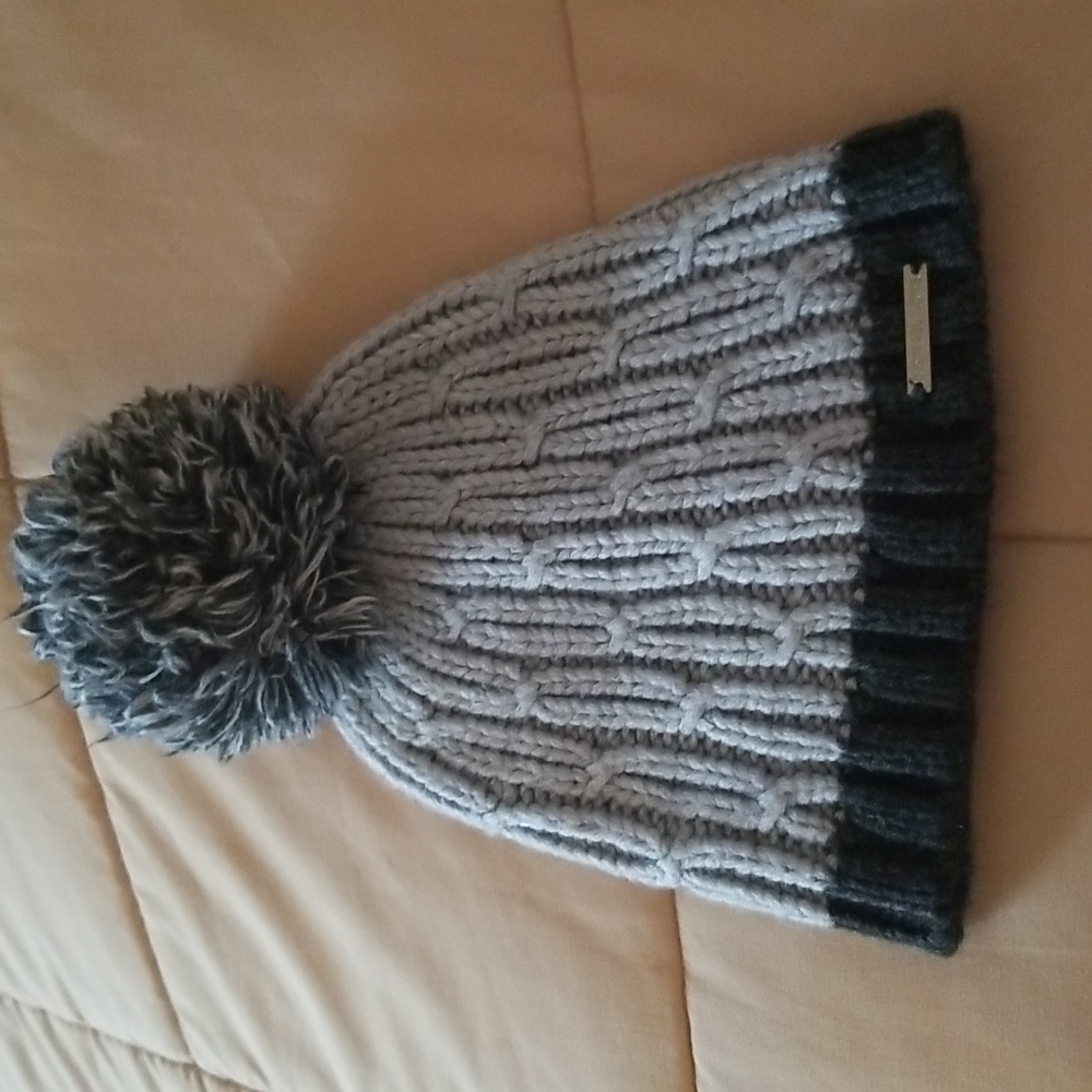 Michael Kors dark and light grey winter hat